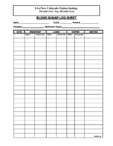 Colorado Endo BG Log - Colorado Endocrinology